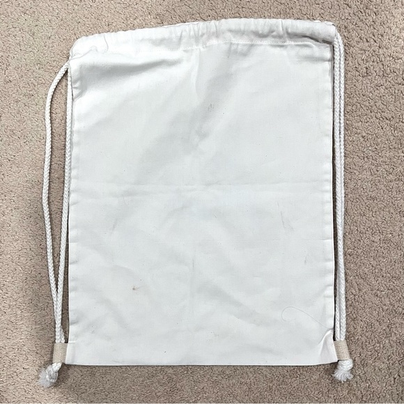 Bermuda Boxer Cat Feline Canvas Drawstring Backback Tote Travel Bag - Picture 3 of 3